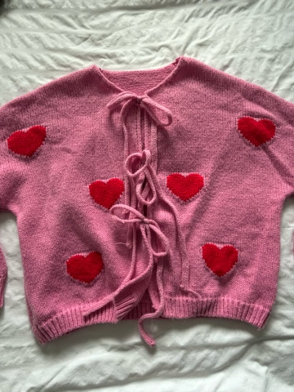 Red Heart Pink Cardigan